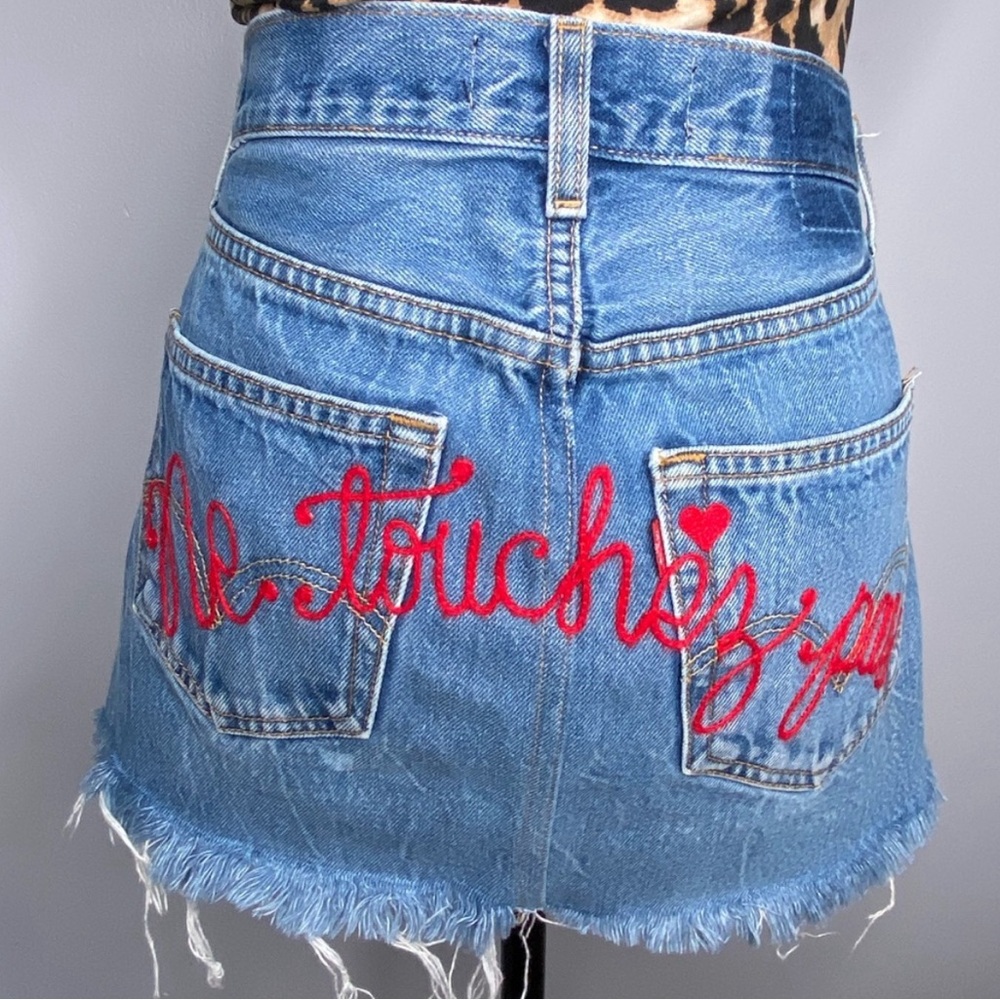 KENDALL + KYLIE JEAN SKIRT